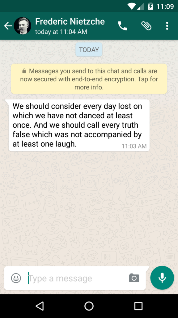 whatsapp encrypts its information